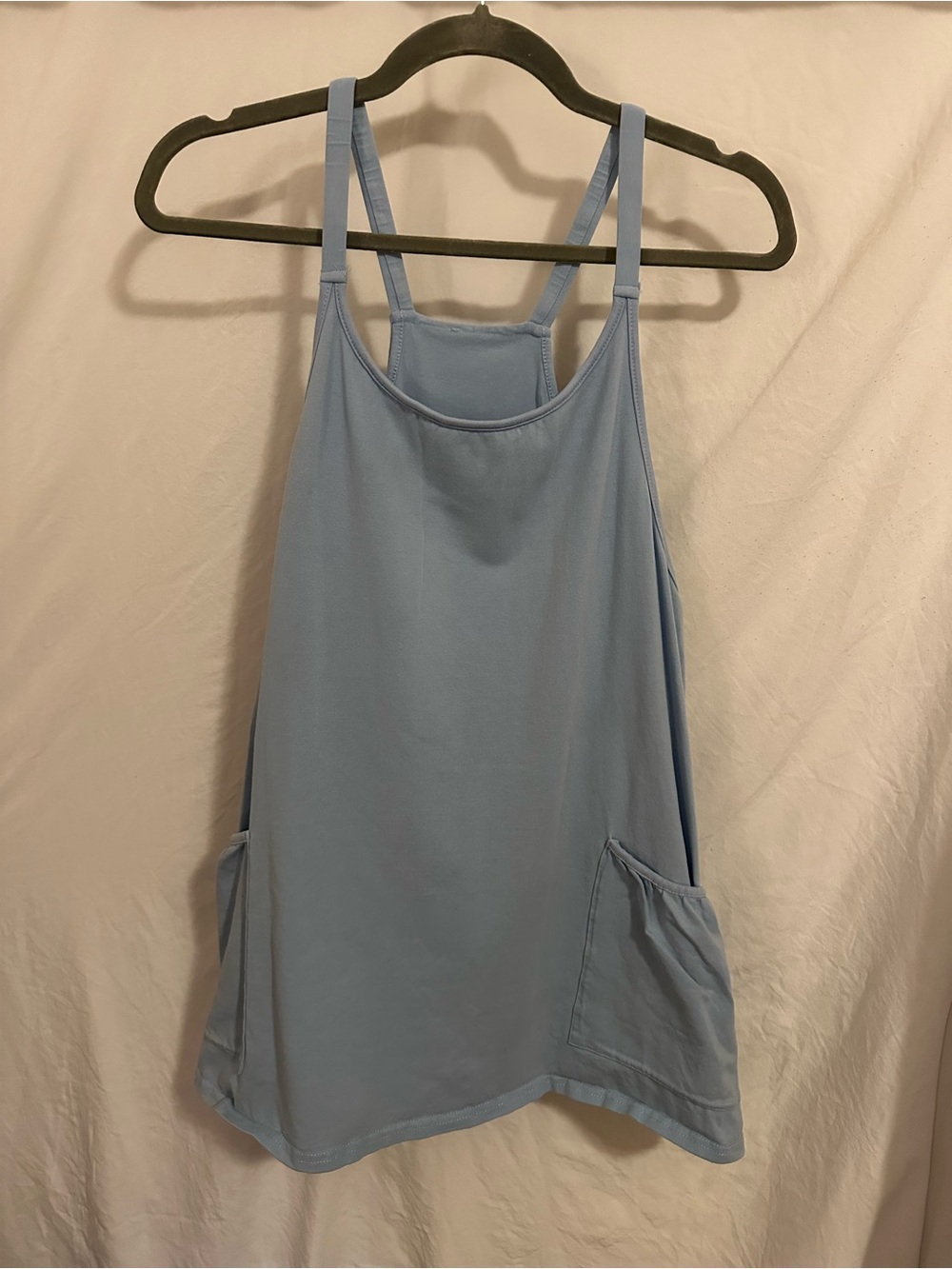 Light Blue Women's Pocket Tank Top- freepeople dupe